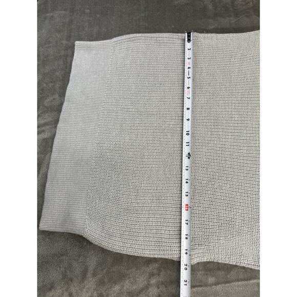 Aritzia Babaton Hazlitt Sweater Vest Gray Merino Wool Mock‑Neck Shoulder Pads L - Picture 7 of 12